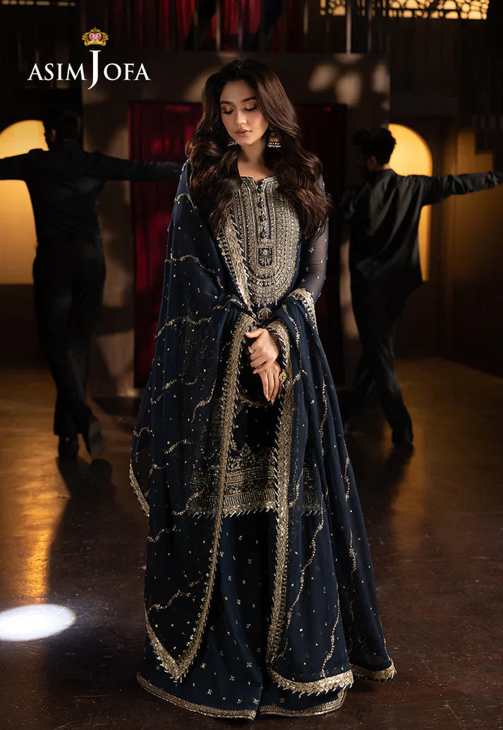 ASIM JOFA GLOBAL EMBROIDERED UNSTITCHED 3PC SUIT | KPA0128
