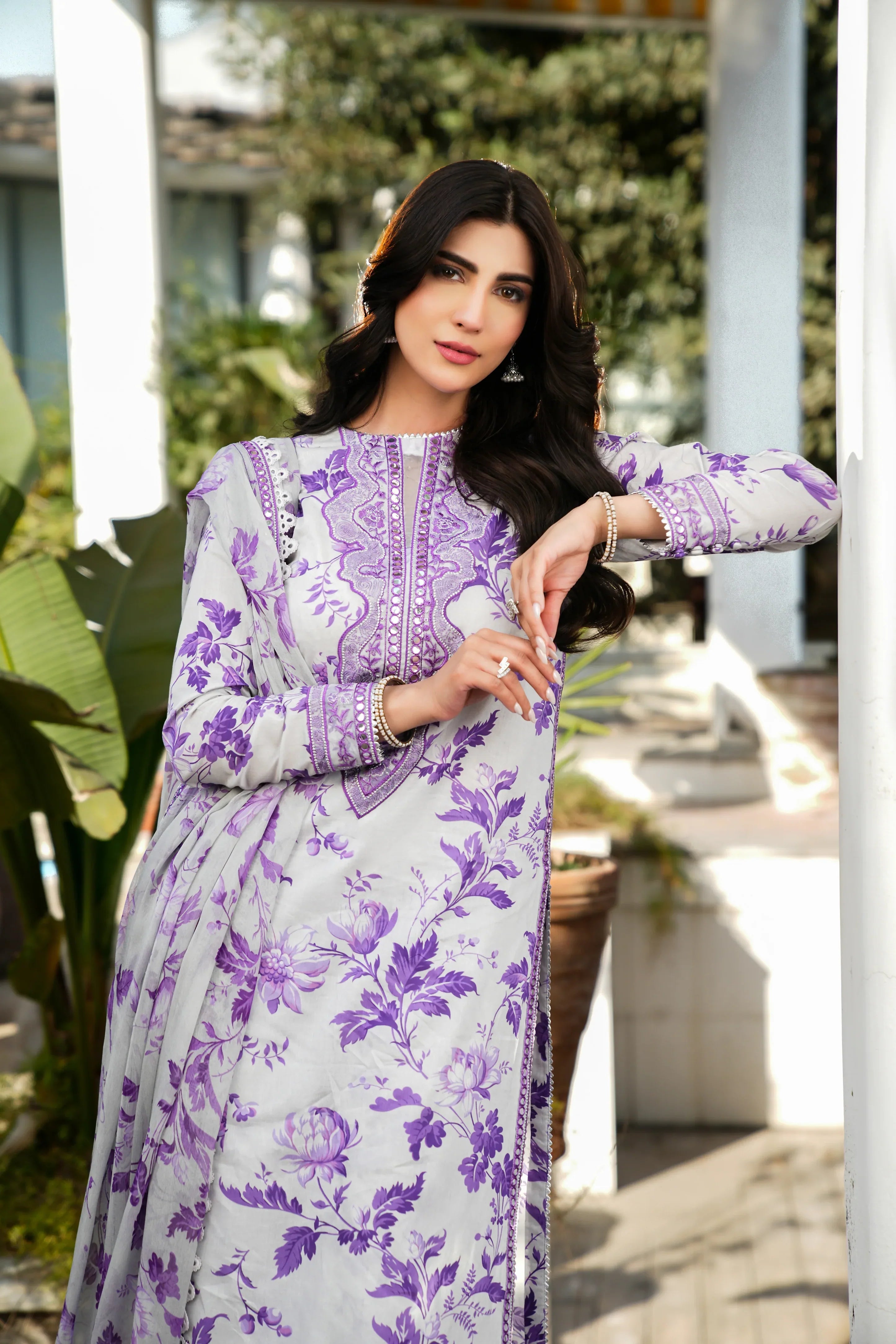 Aneelas Lawn Embroidered & Printed 3 Piece SUIT | KPA0089