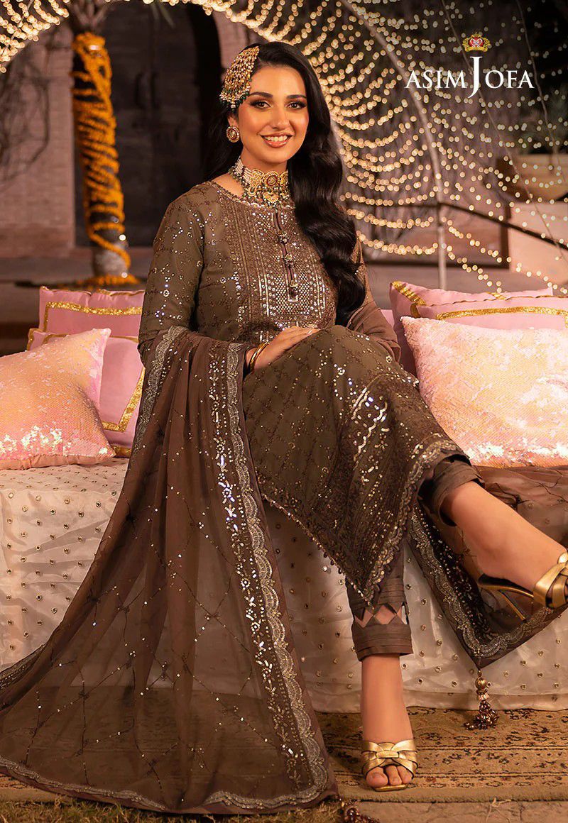 Asim Jofa CHIFFON Unstitched 3PC SUIT| KPA0057