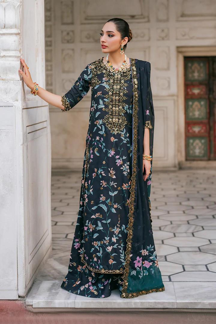 BIN ILYAS EMBROIDERED LAWN UNSTITCHED 3PC SET | KPA0043