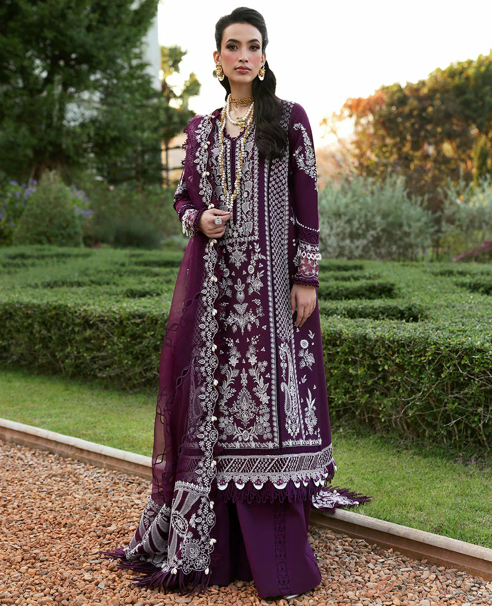 CRIMSON COTTON EMBROIDERED UNSTITCHED 3PC SUIT |KPA0114