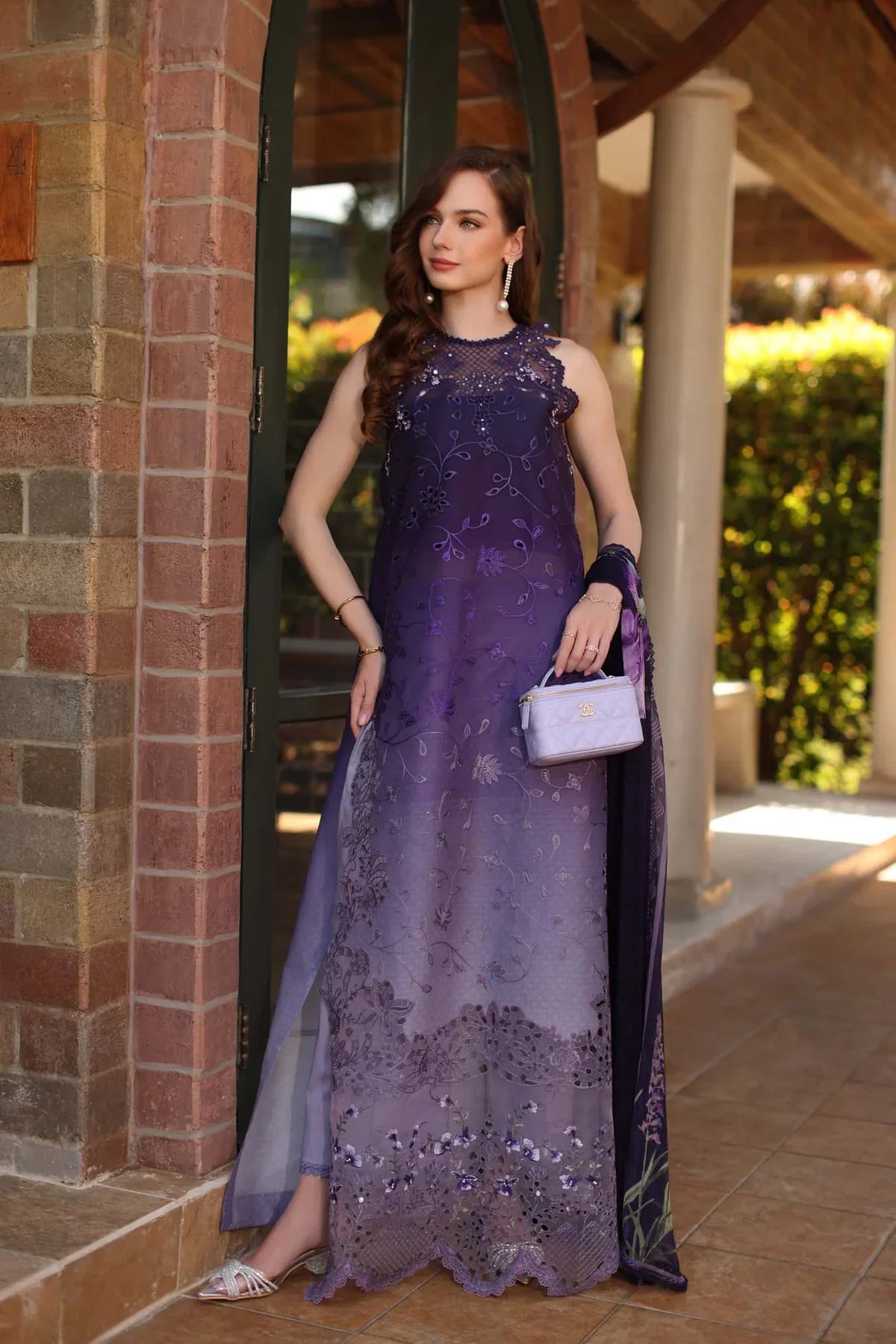 Noor by Sadia Lawn PRINTED EMBROIDERED UNSTITCHED 3PC SUIT | KPA0100