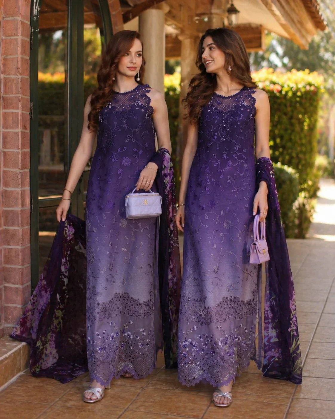 Noor by Sadia Lawn PRINTED EMBROIDERED UNSTITCHED 3PC SUIT | KPA0100
