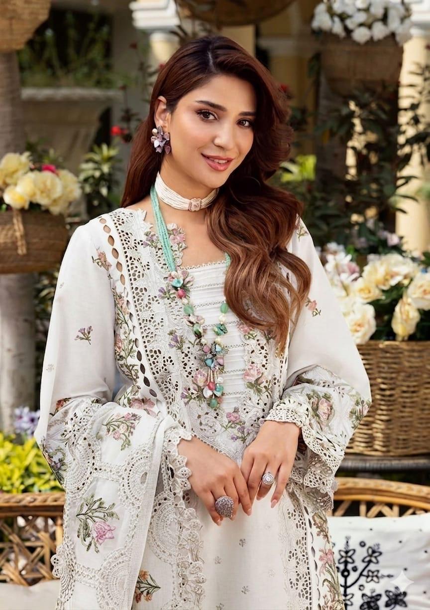 ELAF EMBROIDERED LAWN UNSTITCHED 3PC SET | KPA0019
