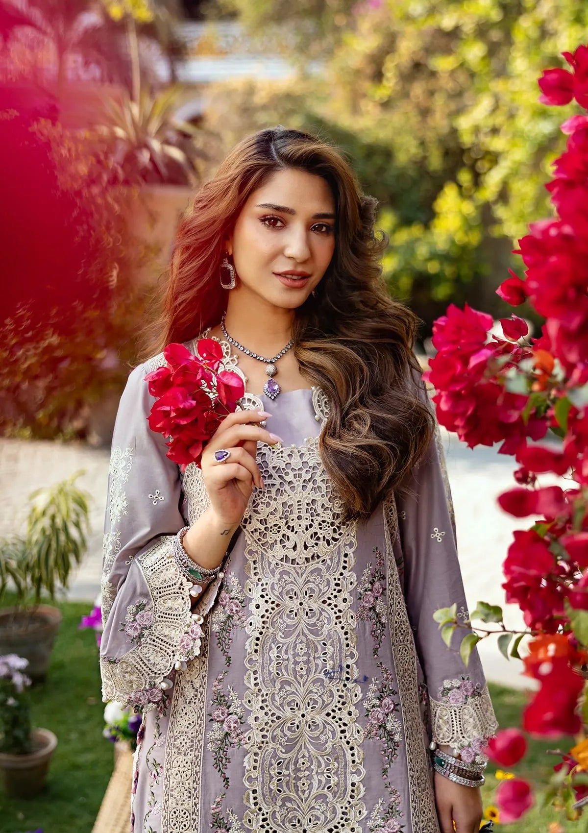 ELAF ROYAL CHIKENKARI UNSTITCHED 3PC SUIT | KPA0082
