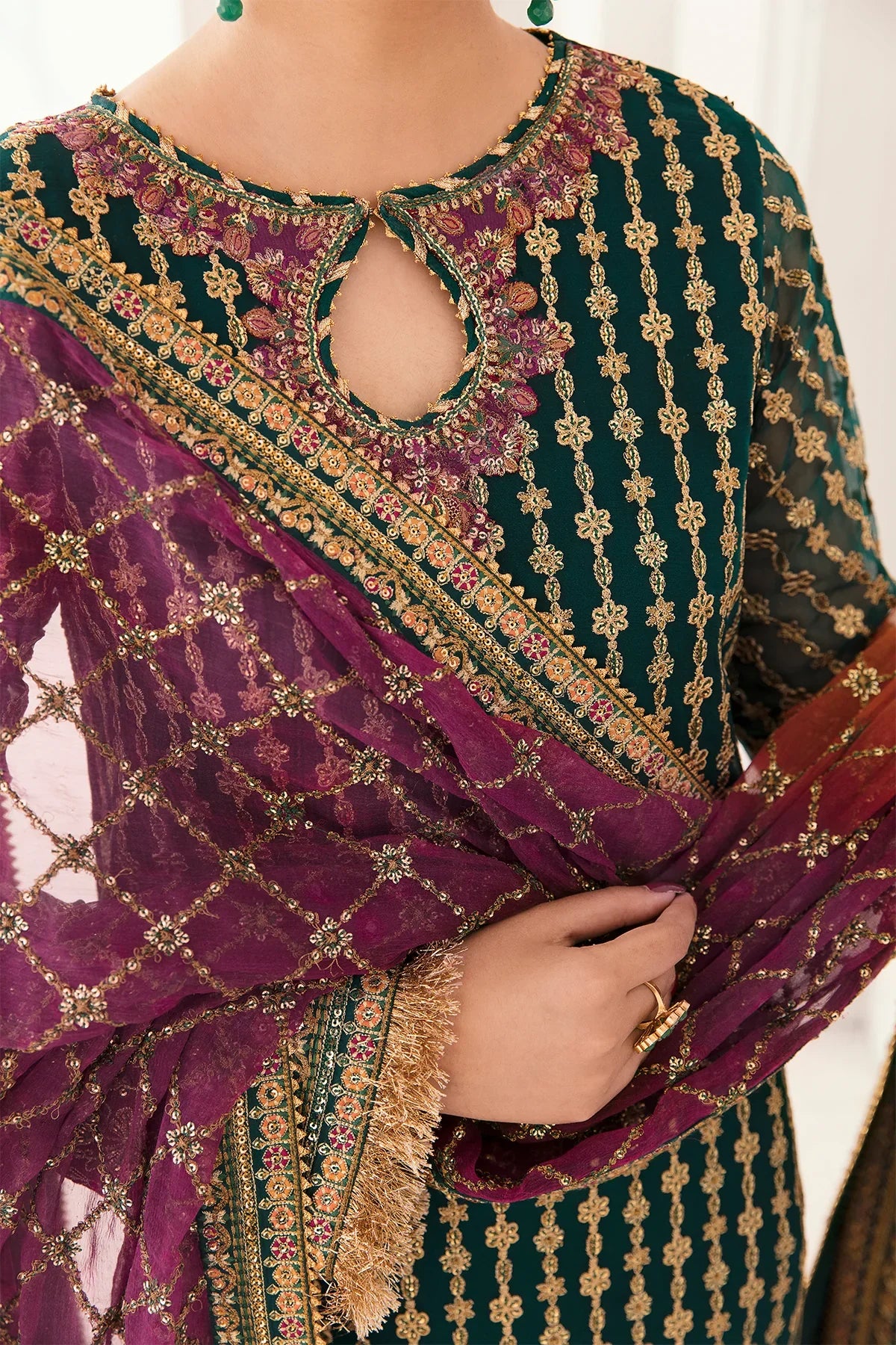 BAROQUE EMBROIDERED UNSTITCHED 3PC SUIT | KPA0069