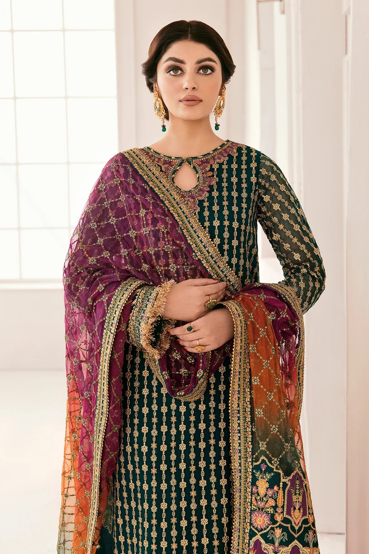 BAROQUE EMBROIDERED UNSTITCHED 3PC SUIT | KPA0069