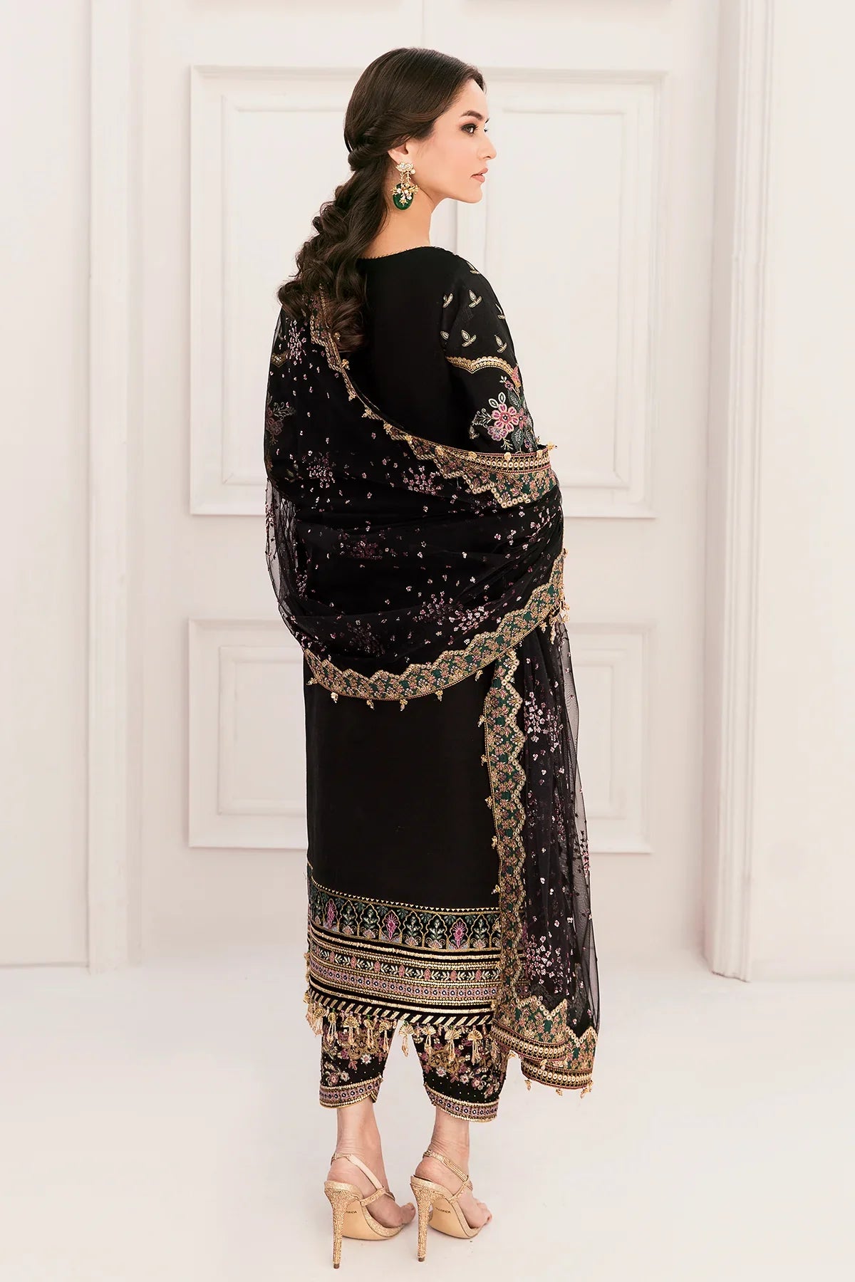 BAROQUE HEAVY EMBROIDERED BRIDAL UNSTICHED 3PC| KPA0074