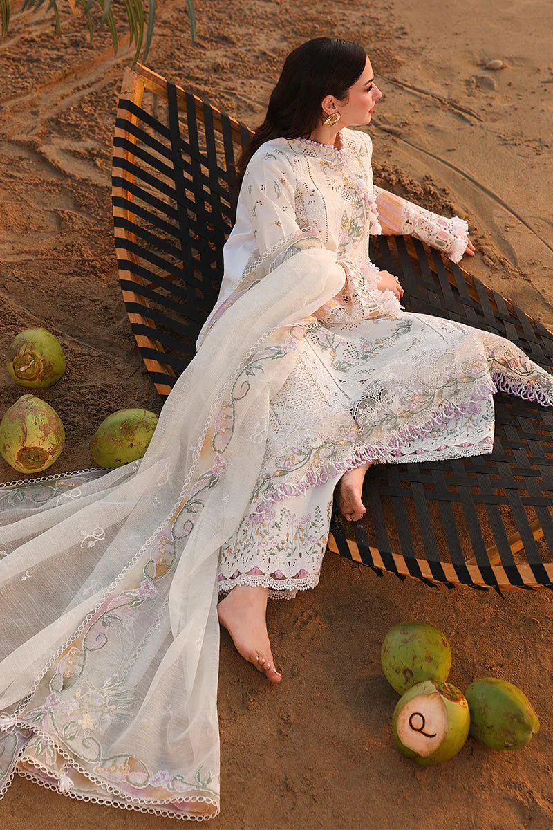 QALAMKAR COTTON EMBROIDERED UNSTICHED 3PC SUIT | KPA0079