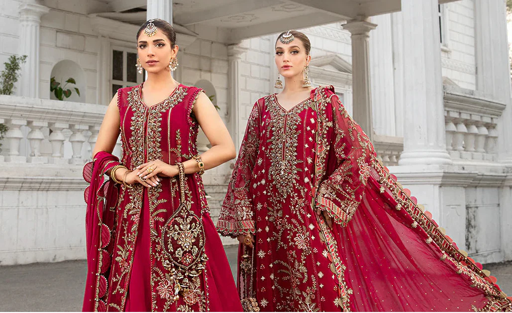 Maria B CHEFFON EMBROIDERED UNSTITCHED 3PC MAXI | KPA0096