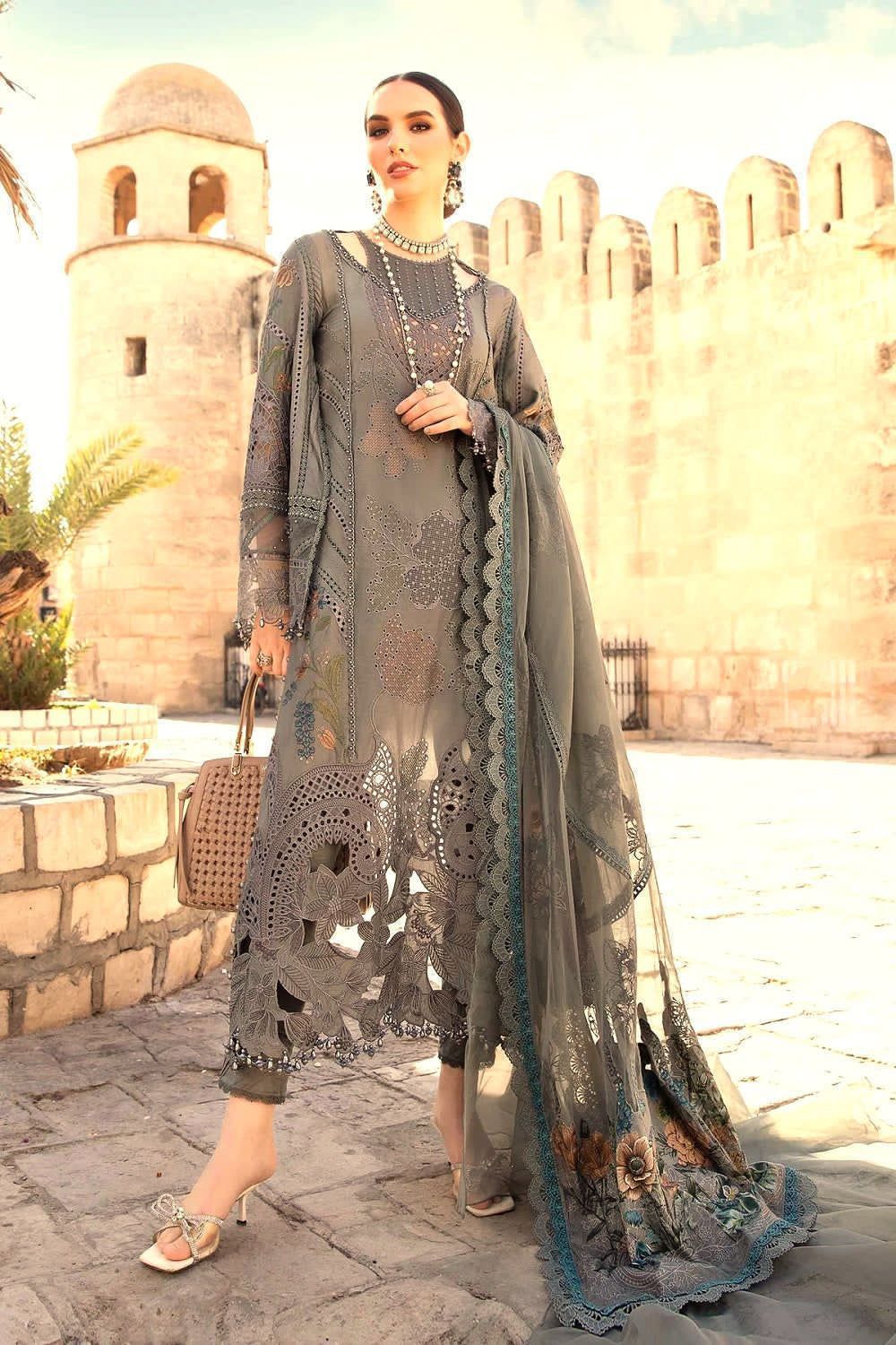 EMBROIDERED LAWN UNSTITCHED 3PC SET | KPA0001