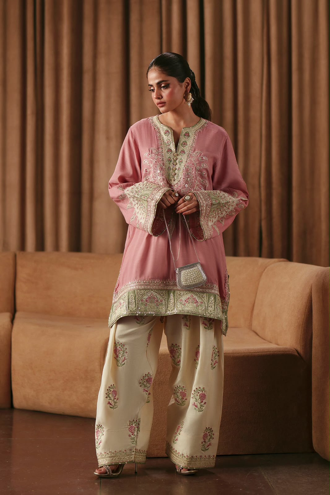 wedding suit in fancy silk