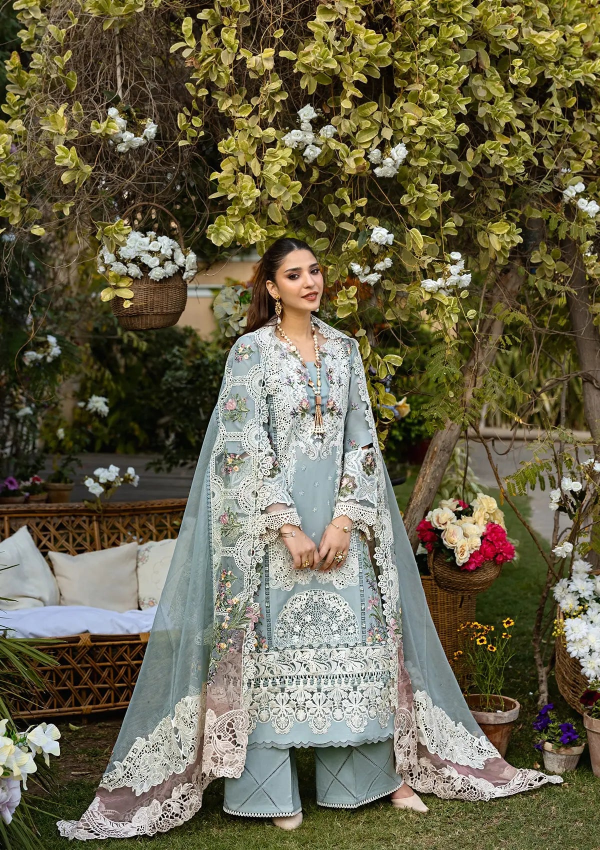 ELAF EMBROIDERED LAWN UNSTITCHED 3PC SET | KPA0019