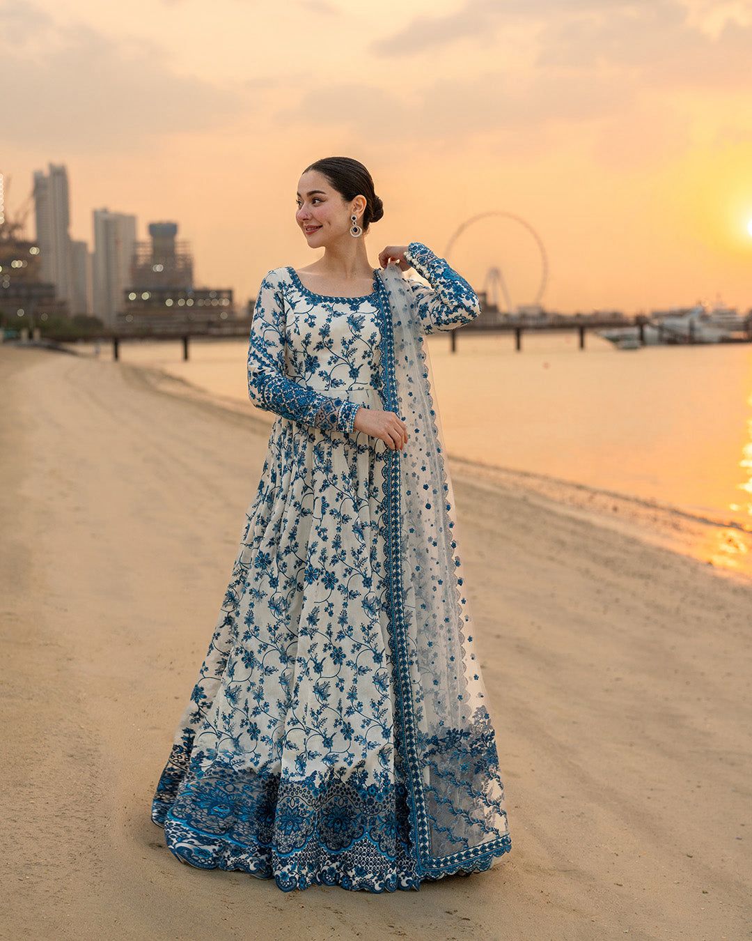 FAIZA SAQLAIN EMBROIDED UNSTITCHED 3PC SUIT | KPA0084