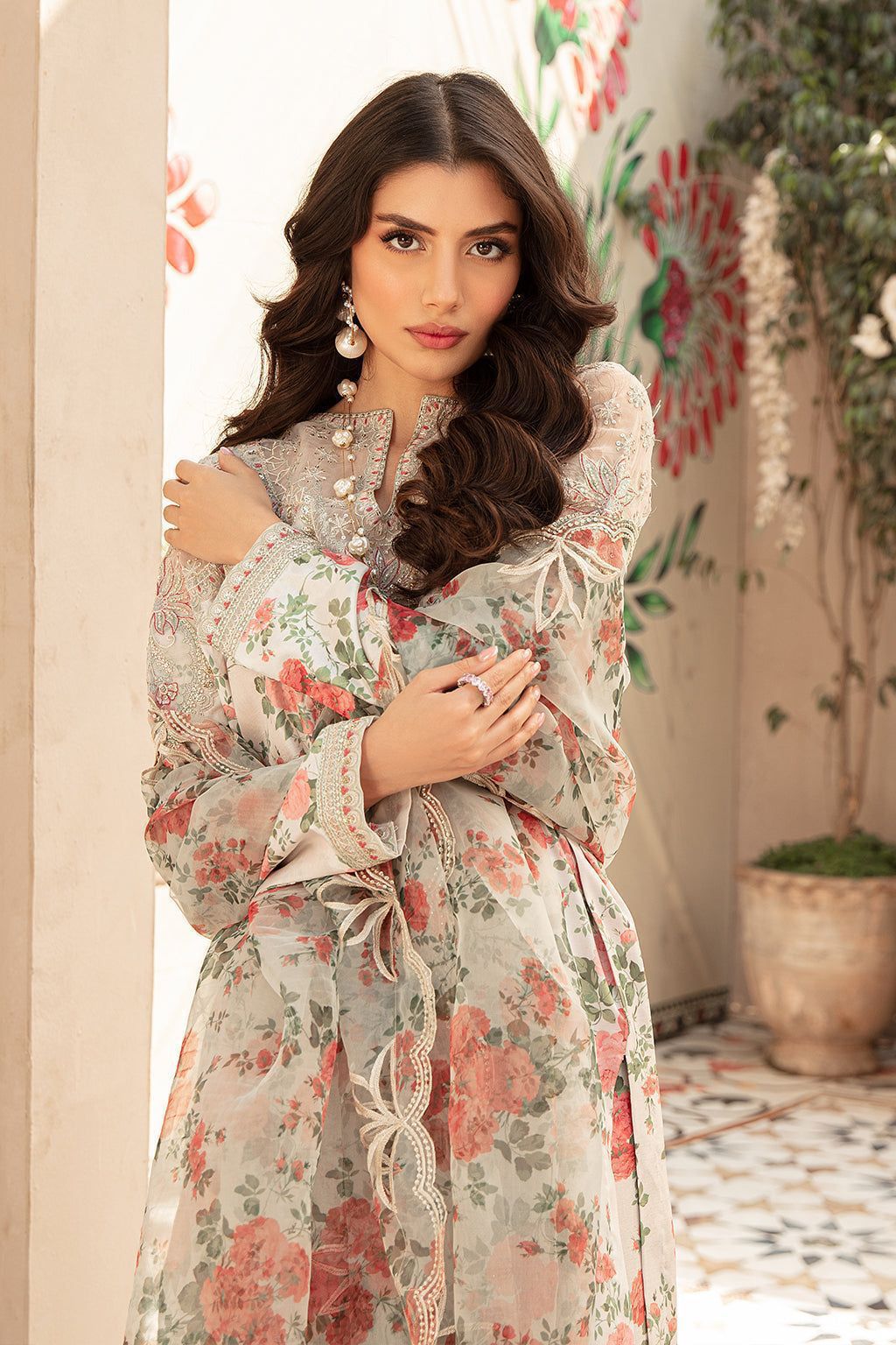 VANIYA EMBROIDERED PRINTED UNSTICHTED 3PC SUIT | KPA0098