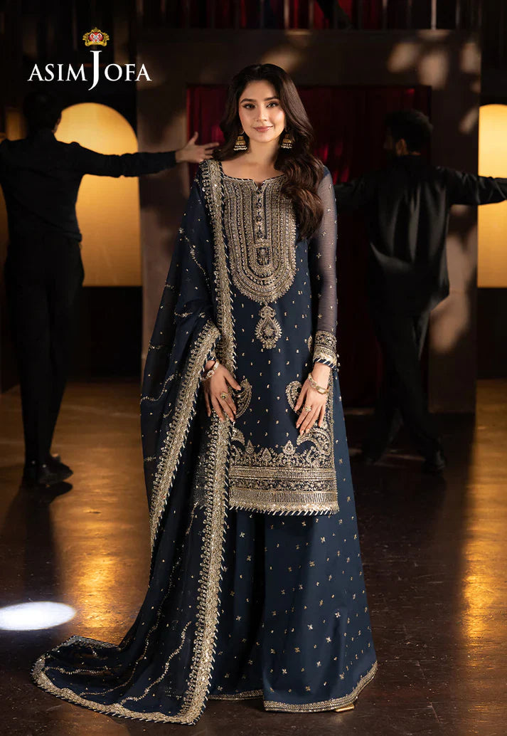 ASIM JOFA GLOBAL EMBROIDERED UNSTITCHED 3PC SUIT | KPA0128