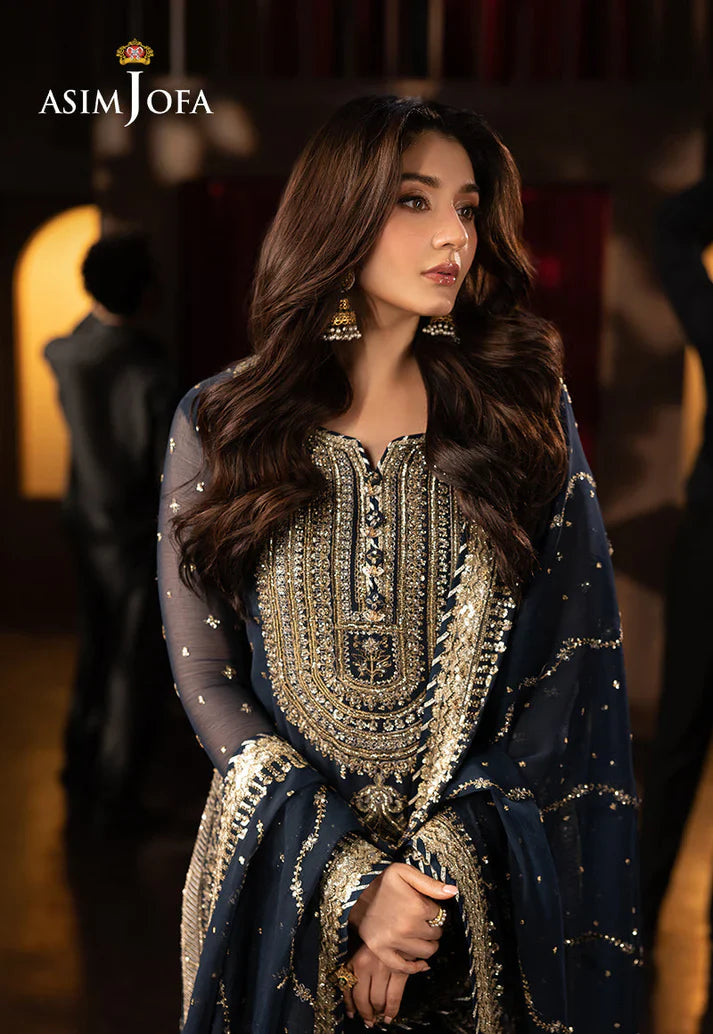 ASIM JOFA GLOBAL EMBROIDERED UNSTITCHED 3PC SUIT | KPA0128