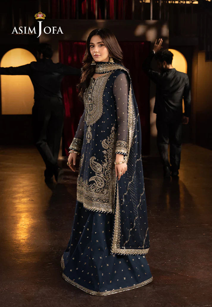 ASIM JOFA GLOBAL EMBROIDERED UNSTITCHED 3PC SUIT | KPA0128