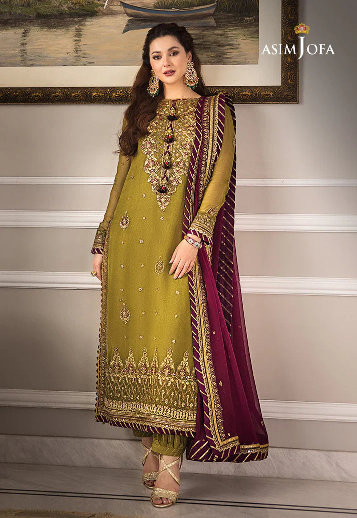 ASIM JOFA EMBROIDERED UNSTITCHED 3PC SUIT | KPA0066