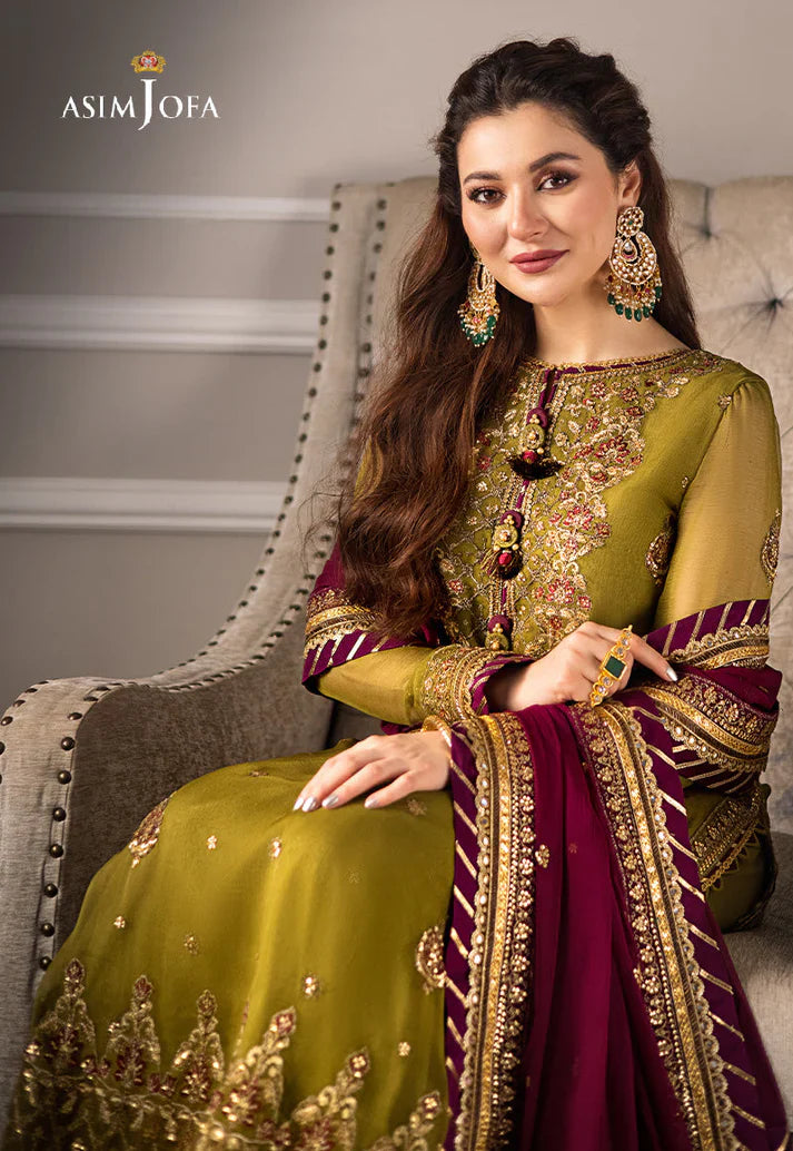ASIM JOFA EMBROIDERED UNSTITCHED 3PC SUIT | KPA0066