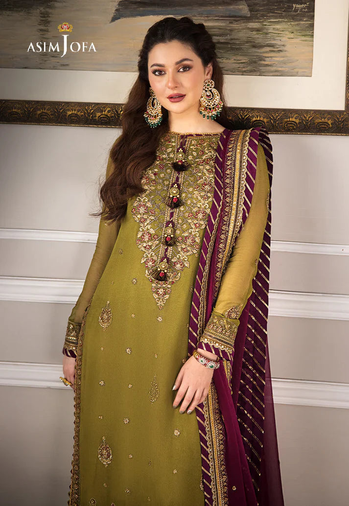 ASIM JOFA EMBROIDERED UNSTITCHED 3PC SUIT | KPA0066