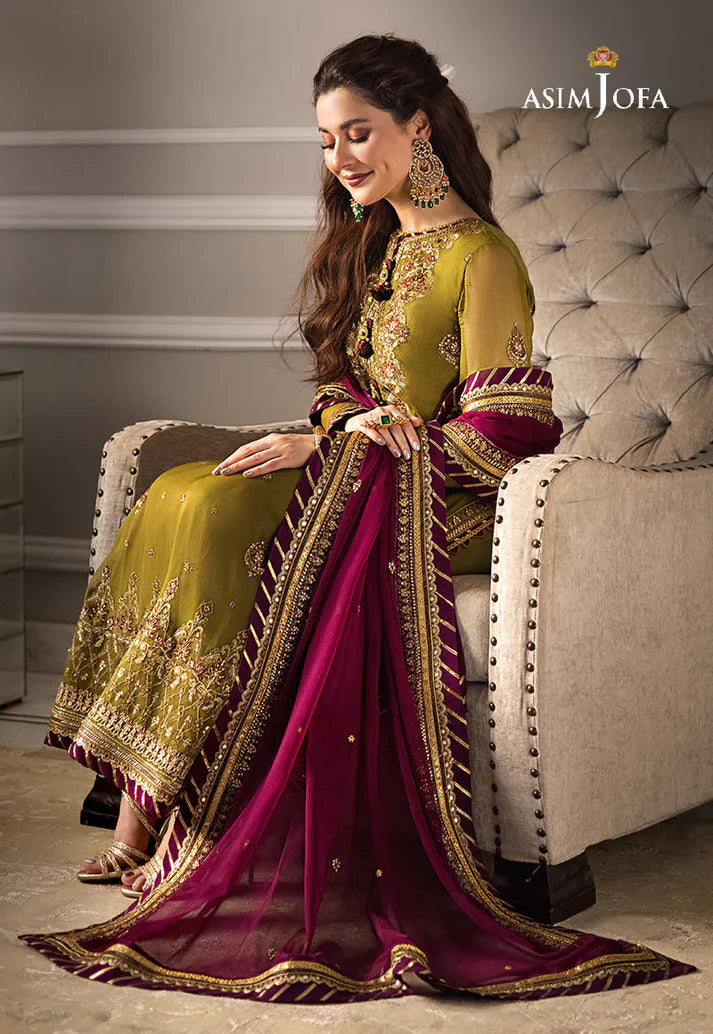 ASIM JOFA EMBROIDERED UNSTITCHED 3PC SUIT | KPA0066