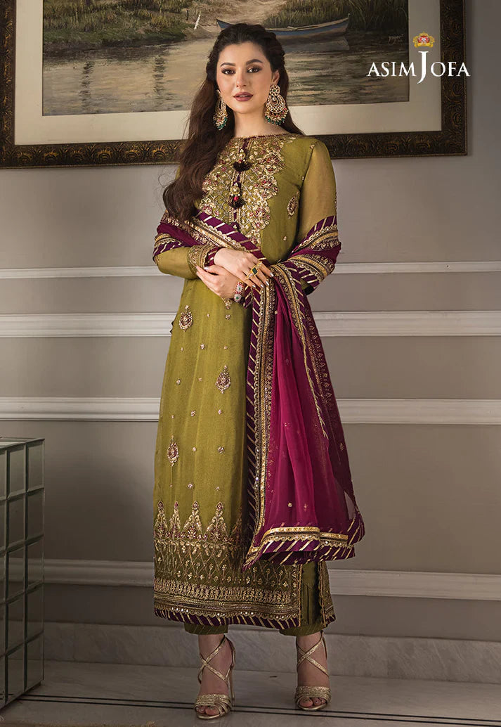 ASIM JOFA EMBROIDERED UNSTITCHED 3PC SUIT | KPA0066