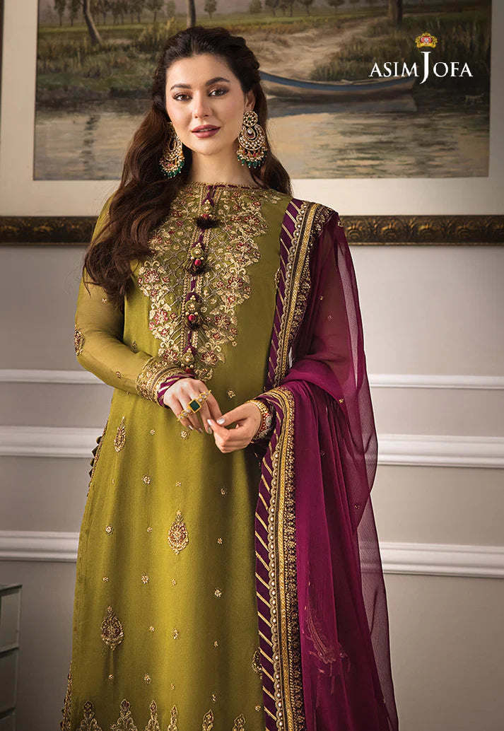 ASIM JOFA EMBROIDERED UNSTITCHED 3PC SUIT | KPA0066