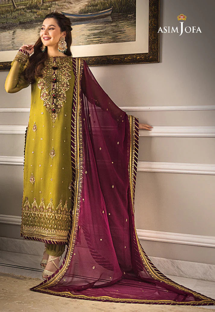 ASIM JOFA EMBROIDERED UNSTITCHED 3PC SUIT | KPA0066