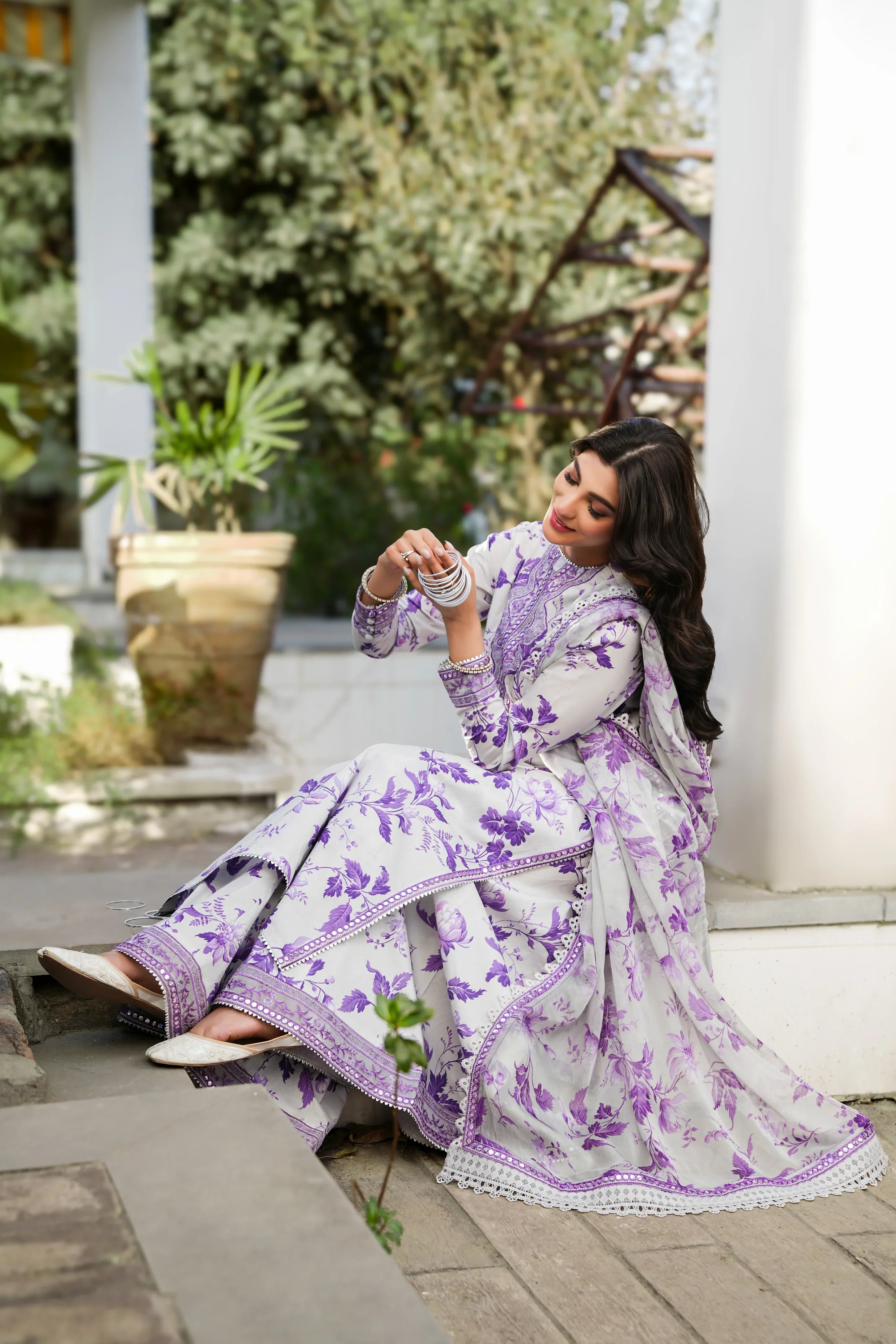 Aneelas Lawn Embroidered & Printed 3 Piece SUIT | KPA0089