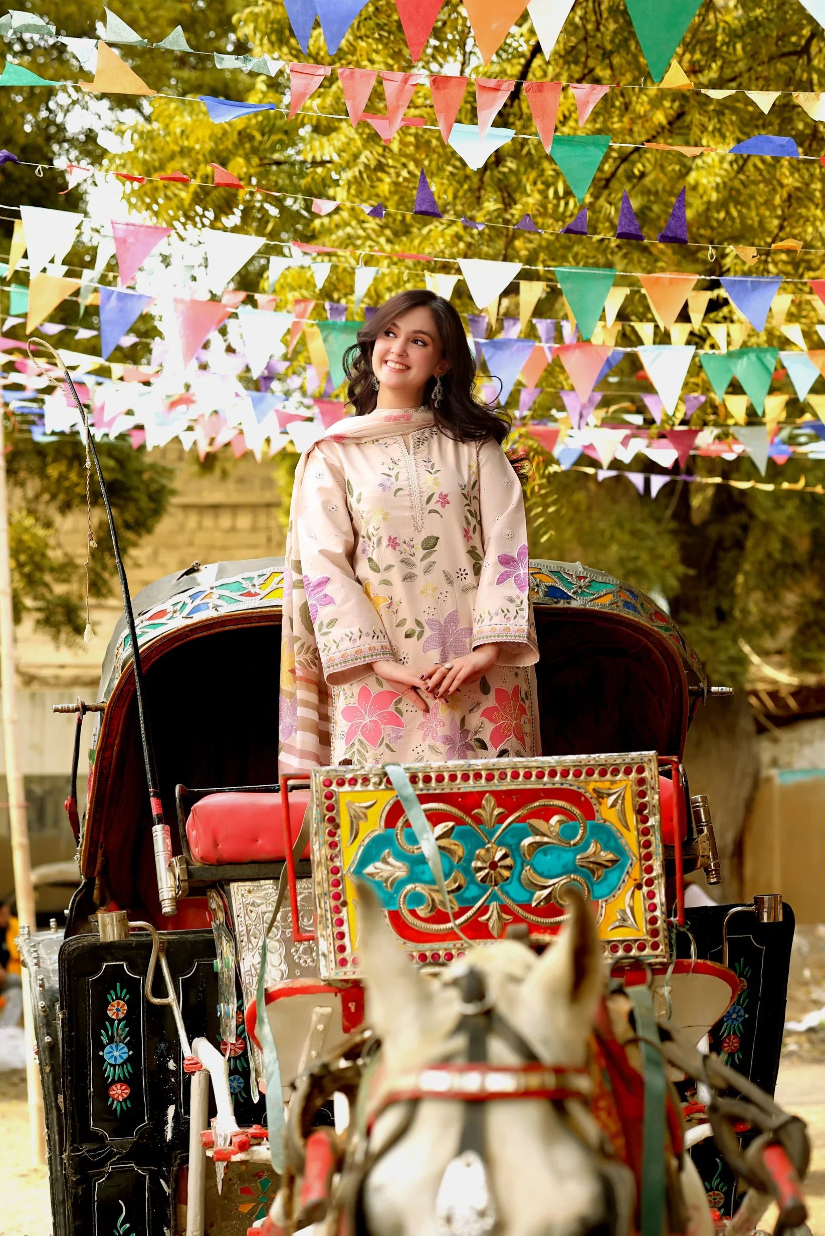 ANEELAS COTTON CHIKENKARI EMBROIDERED UNSTITCHED 3PC SUIT | KPA0097