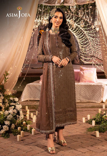 Asim Jofa CHIFFON Unstitched 3PC SUIT| KPA0057