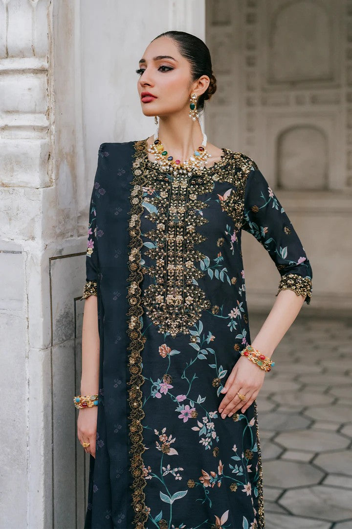 BIN ILYAS EMBROIDERED LAWN UNSTITCHED 3PC SET | KPA0043
