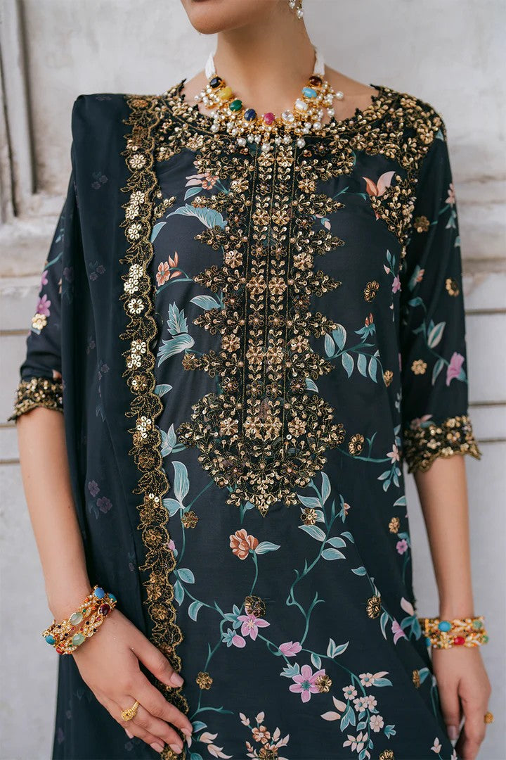BIN ILYAS EMBROIDERED LAWN UNSTITCHED 3PC SET | KPA0043