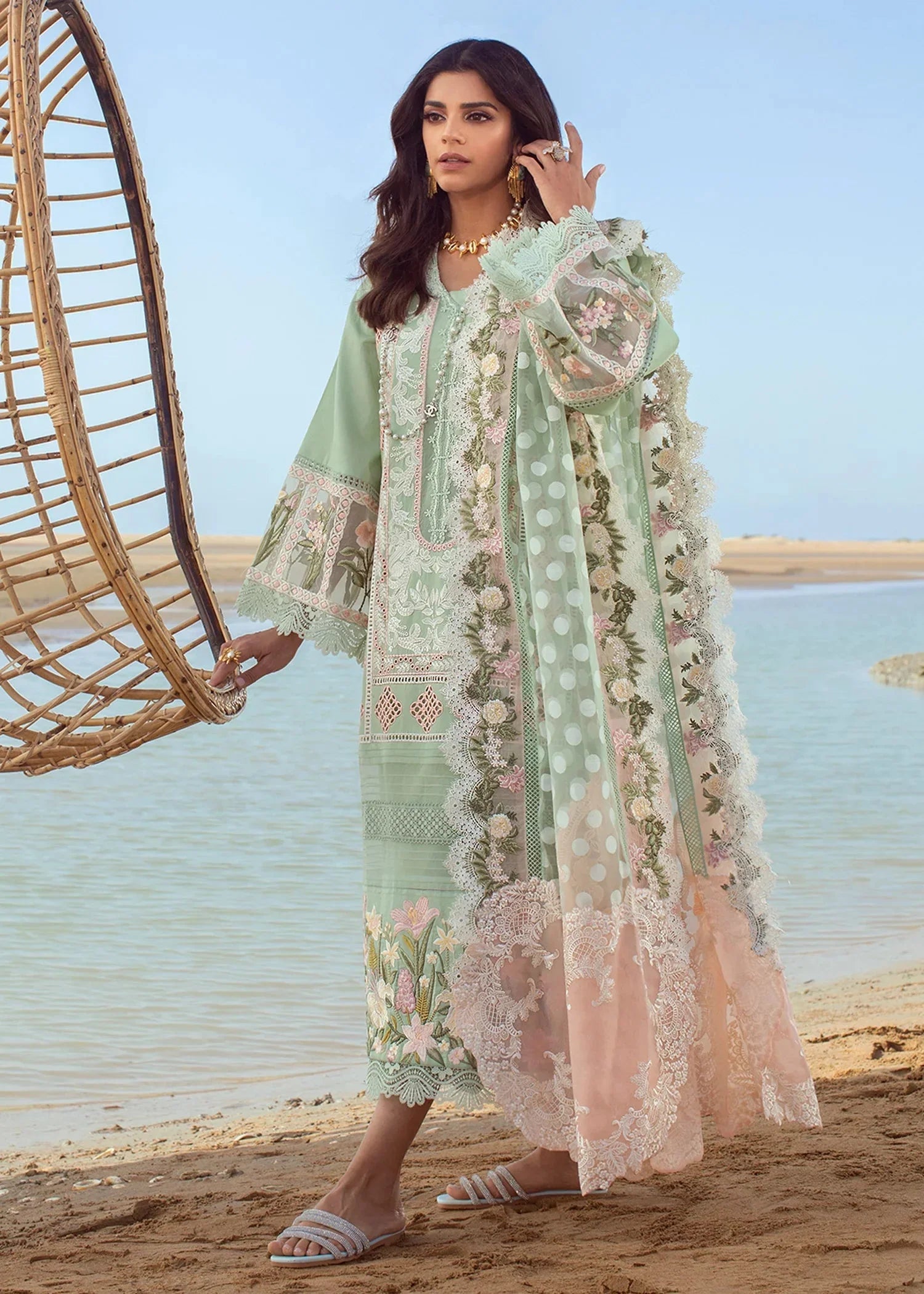 EMBROIDERED LAWN UNSTITCHED 3PC SET | KPA0007