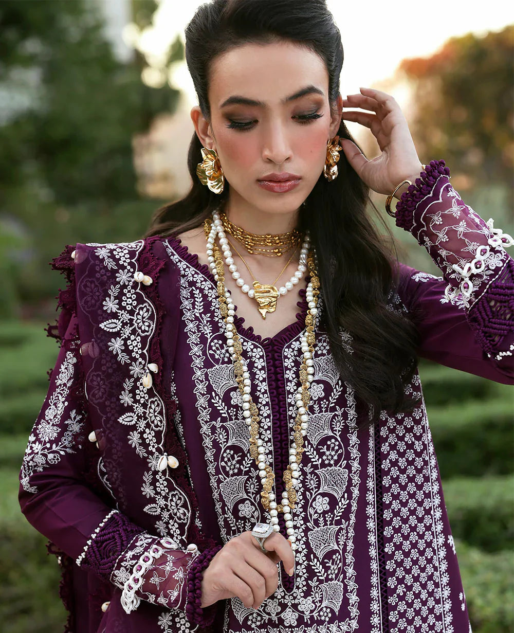 CRIMSON COTTON EMBROIDERED UNSTITCHED 3PC SUIT |KPA0114