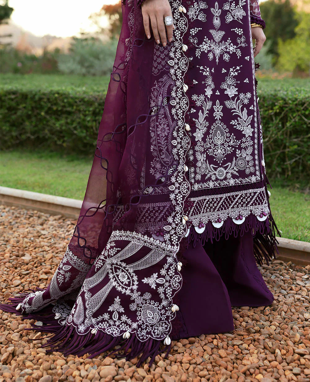 CRIMSON COTTON EMBROIDERED UNSTITCHED 3PC SUIT |KPA0114