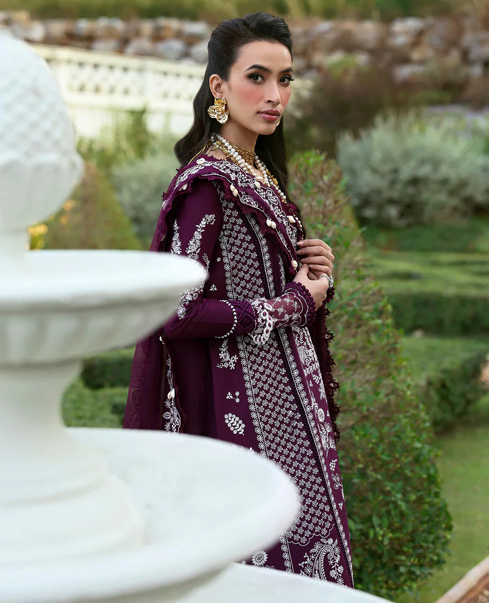 CRIMSON COTTON EMBROIDERED UNSTITCHED 3PC SUIT |KPA0114