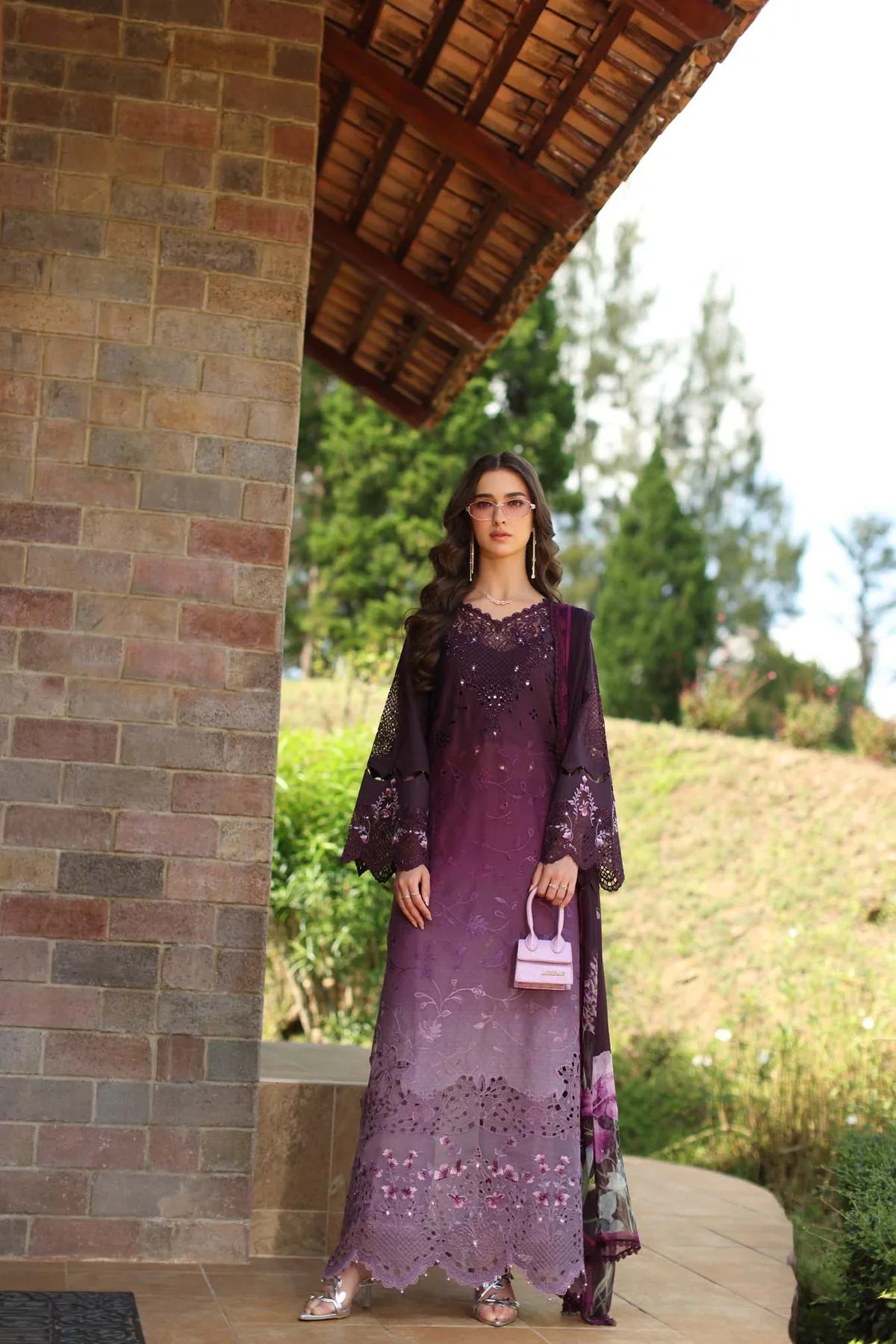 Noor By Sadia Lawn Printed Embroidered UNSTITCHED 3PC SUIT | KPA0101