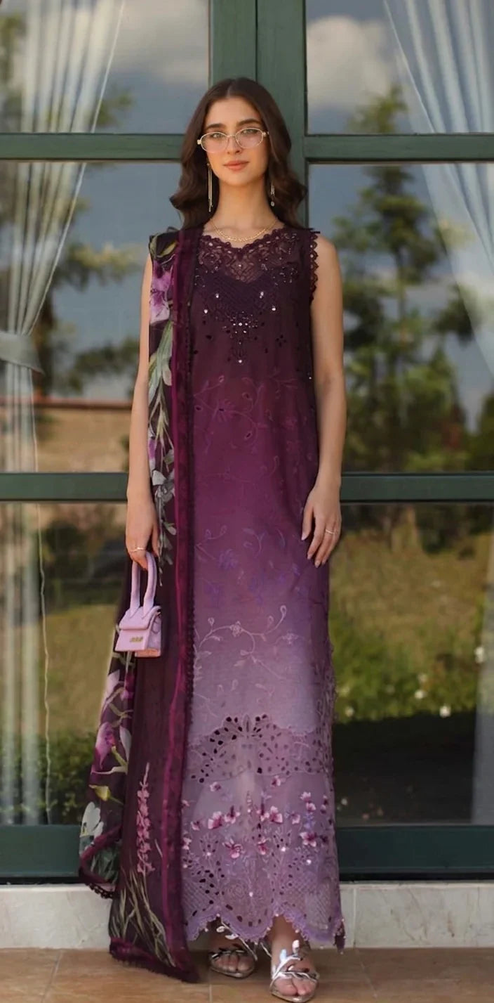 Noor By Sadia Lawn Printed Embroidered UNSTITCHED 3PC SUIT | KPA0101