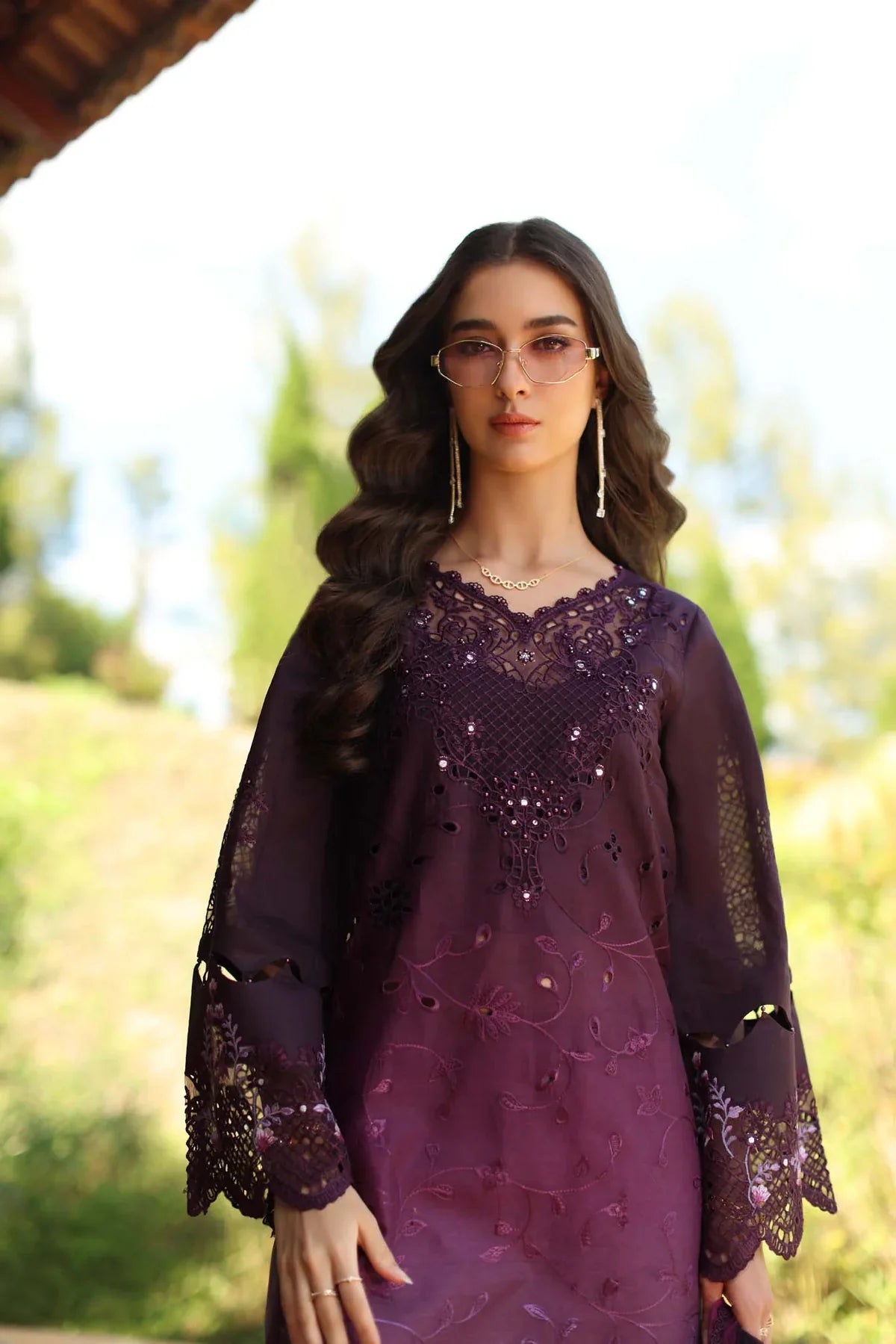 Noor By Sadia Lawn Printed Embroidered UNSTITCHED 3PC SUIT | KPA0101
