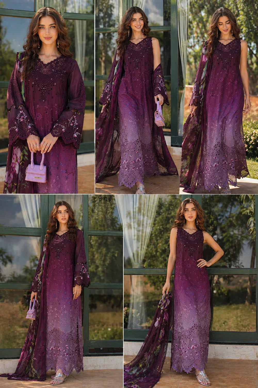 Noor By Sadia Lawn Printed Embroidered UNSTITCHED 3PC SUIT | KPA0101