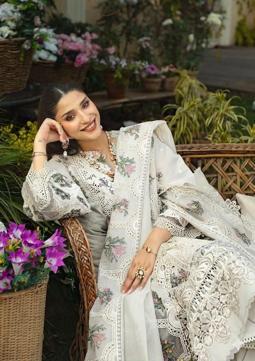 ELAF EMBROIDERED LAWN UNSTITCHED 3PC SET | KPA0019
