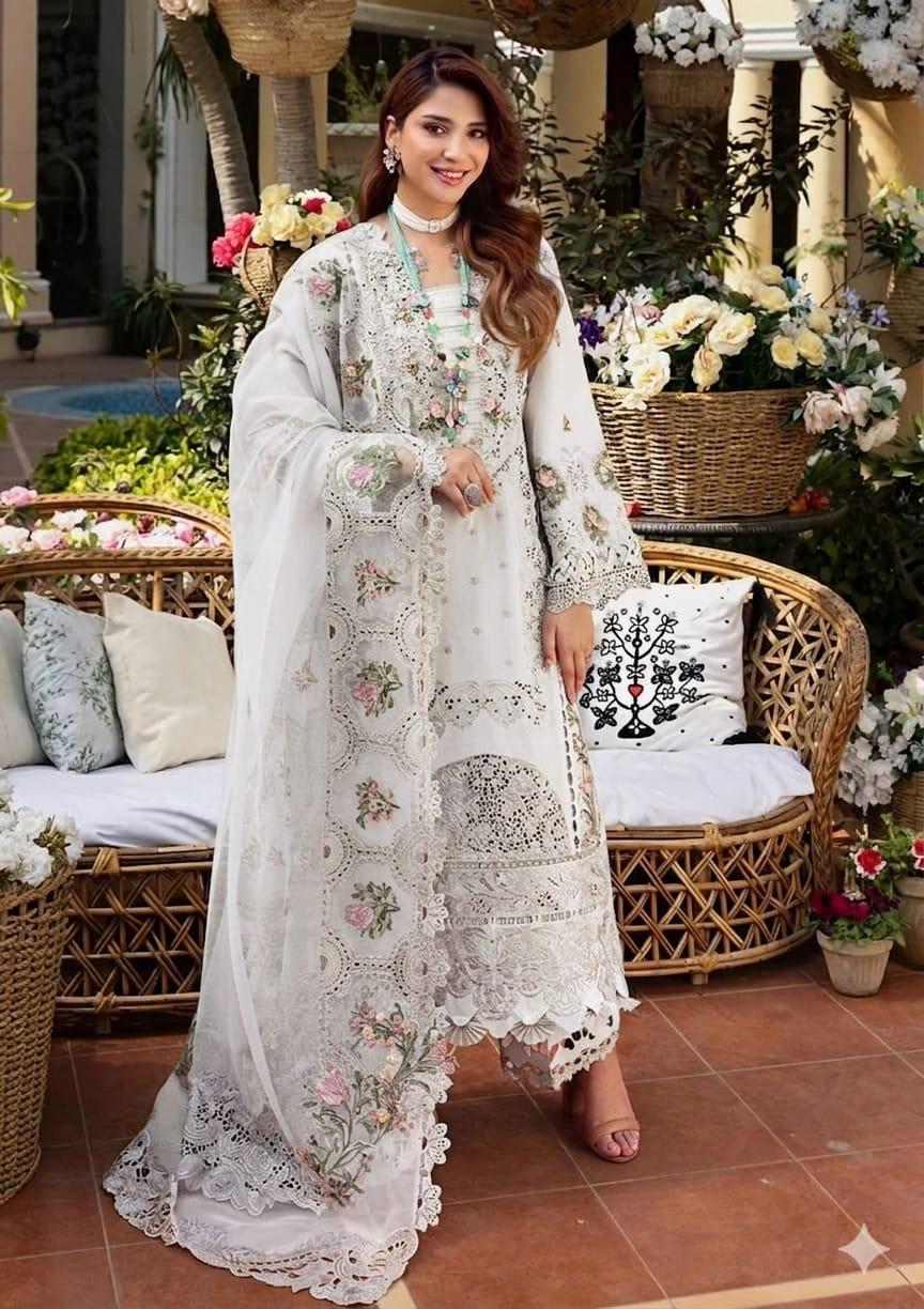 ELAF EMBROIDERED LAWN UNSTITCHED 3PC SET | KPA0019
