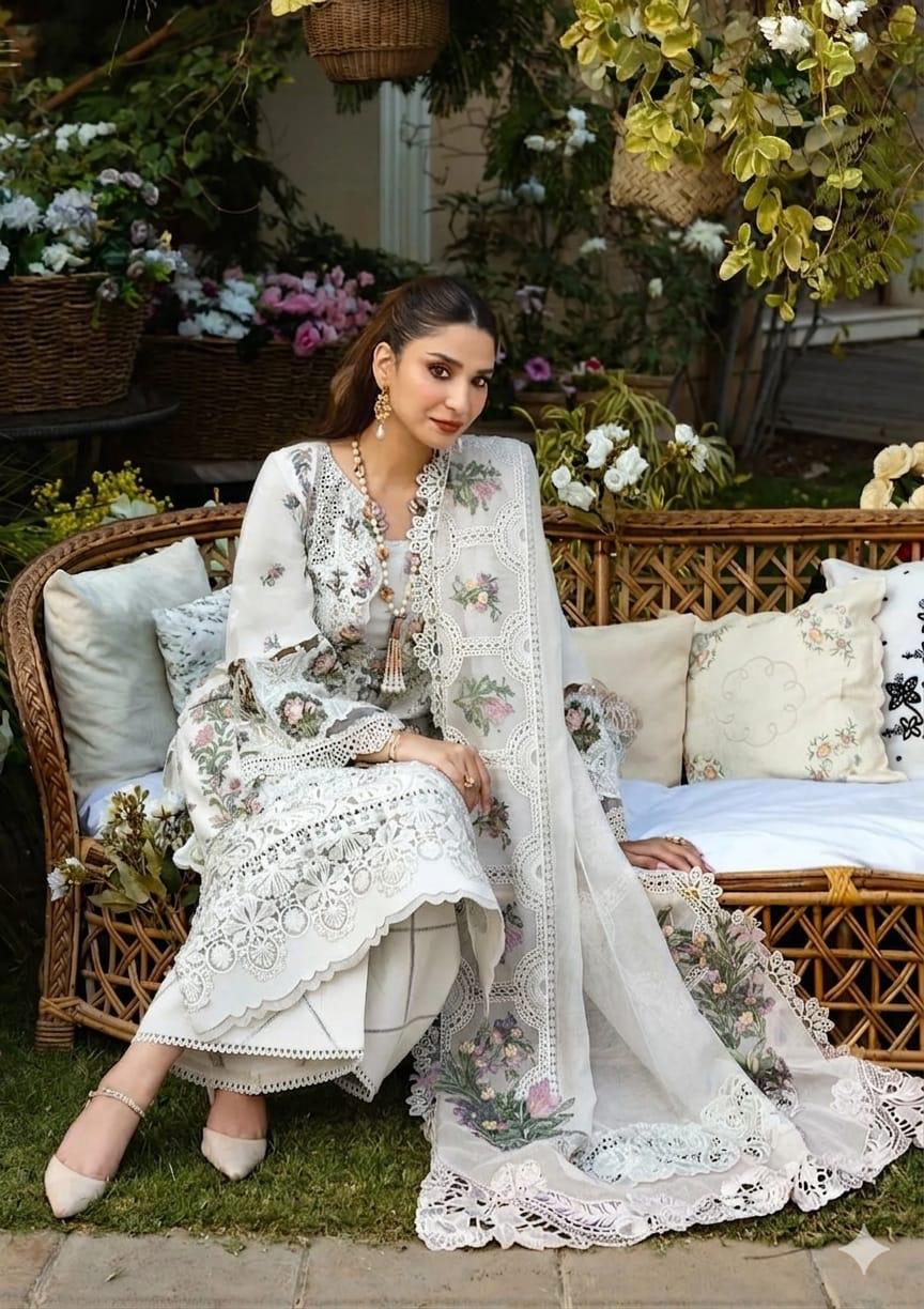 ELAF EMBROIDERED LAWN UNSTITCHED 3PC SET | KPA0019