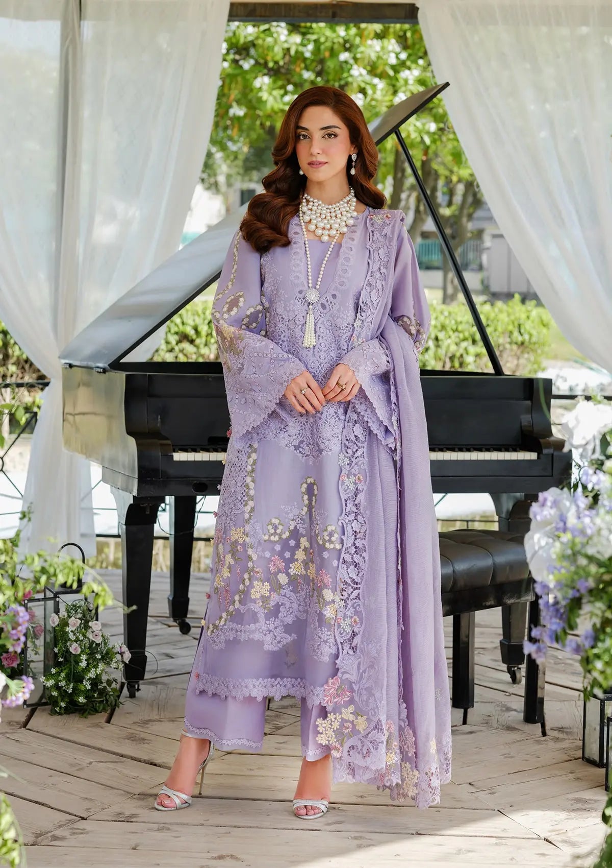 ELAF HUES COTTON UNSTITCHED EMBROIDERED 3 PC SUIT | KPA0062