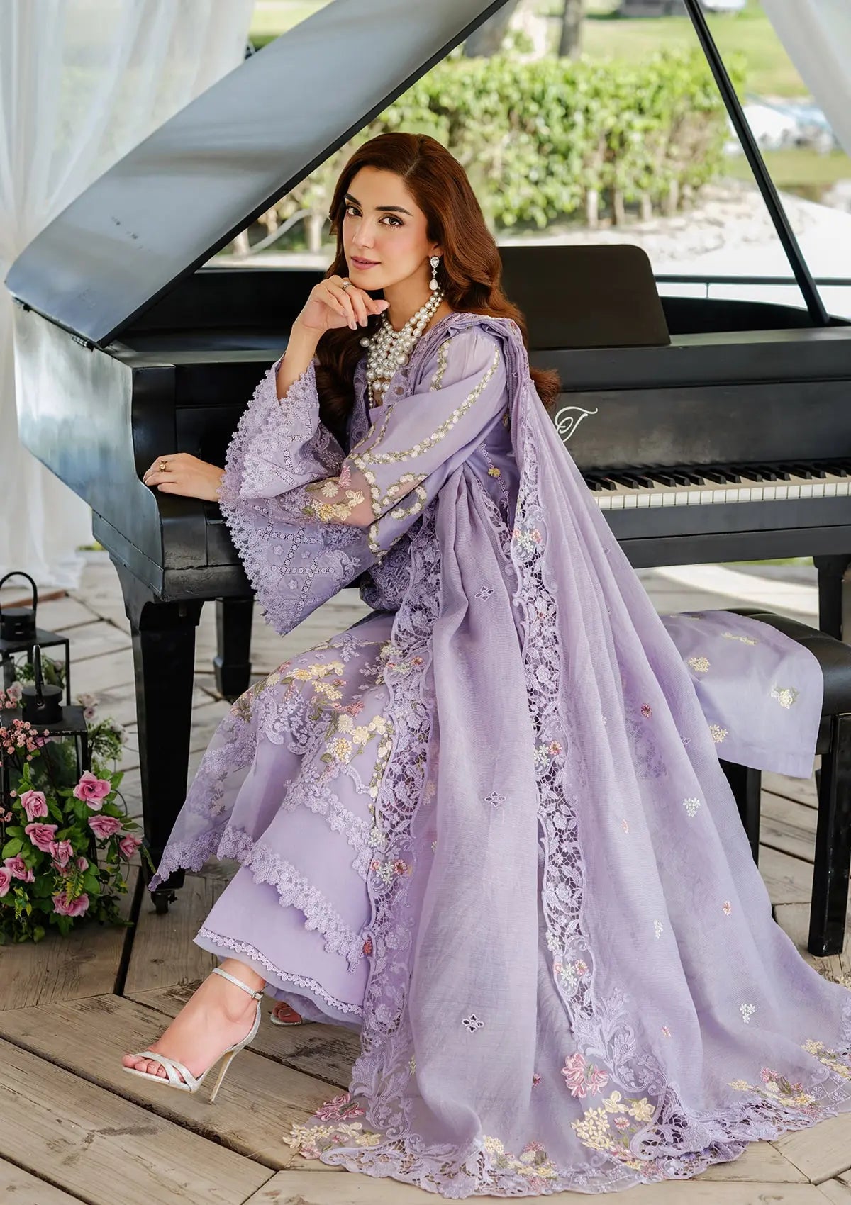 ELAF HUES COTTON UNSTITCHED EMBROIDERED 3 PC SUIT | KPA0062