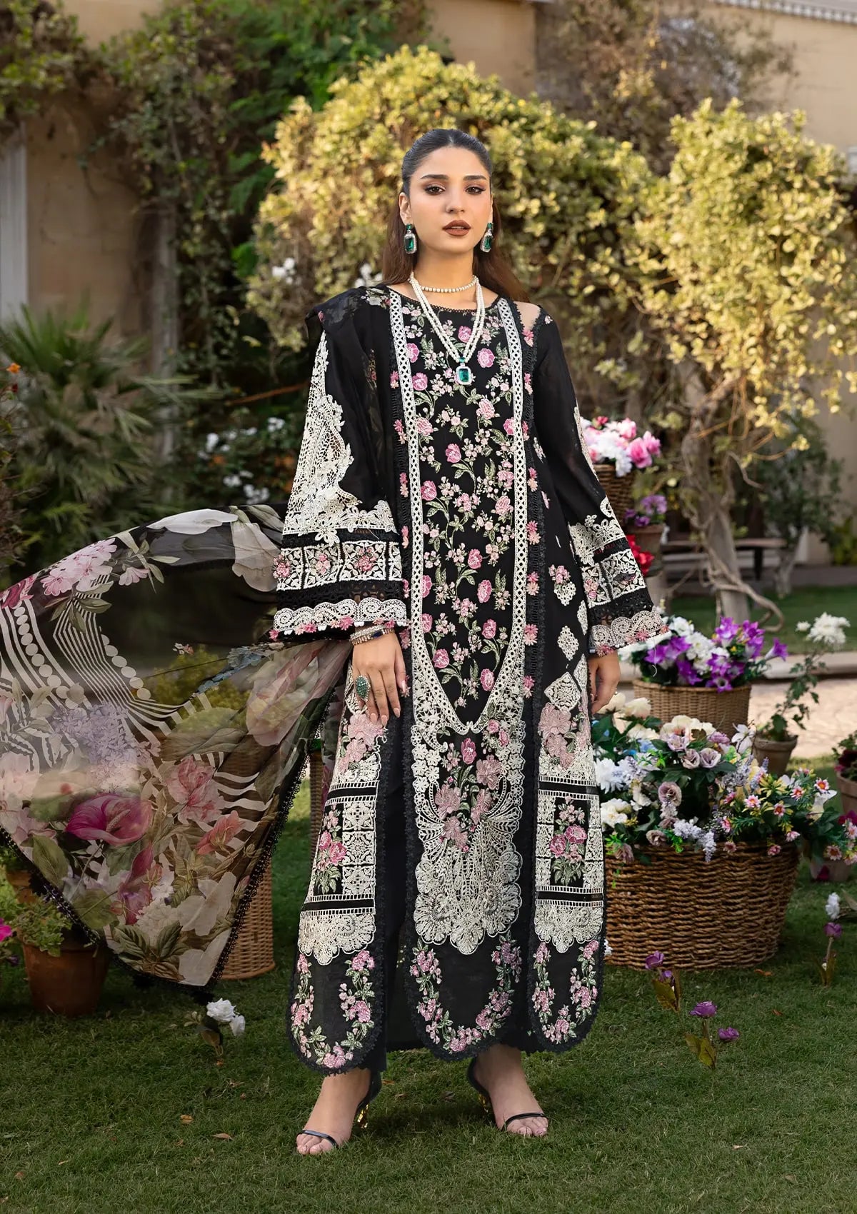 ELAF LUXURY LAWN MAHJABEEN UNSTICHED 3PC SUIT | KPA0042