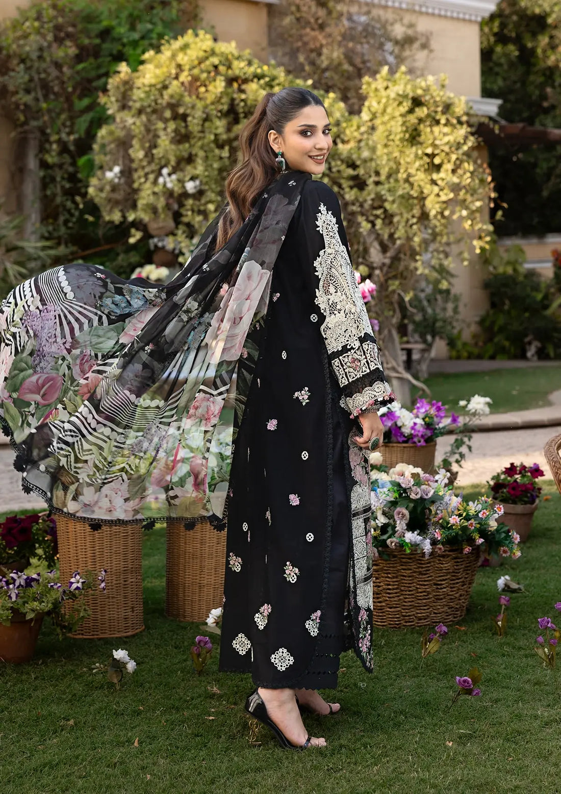 ELAF LUXURY LAWN MAHJABEEN UNSTICHED 3PC SUIT | KPA0042