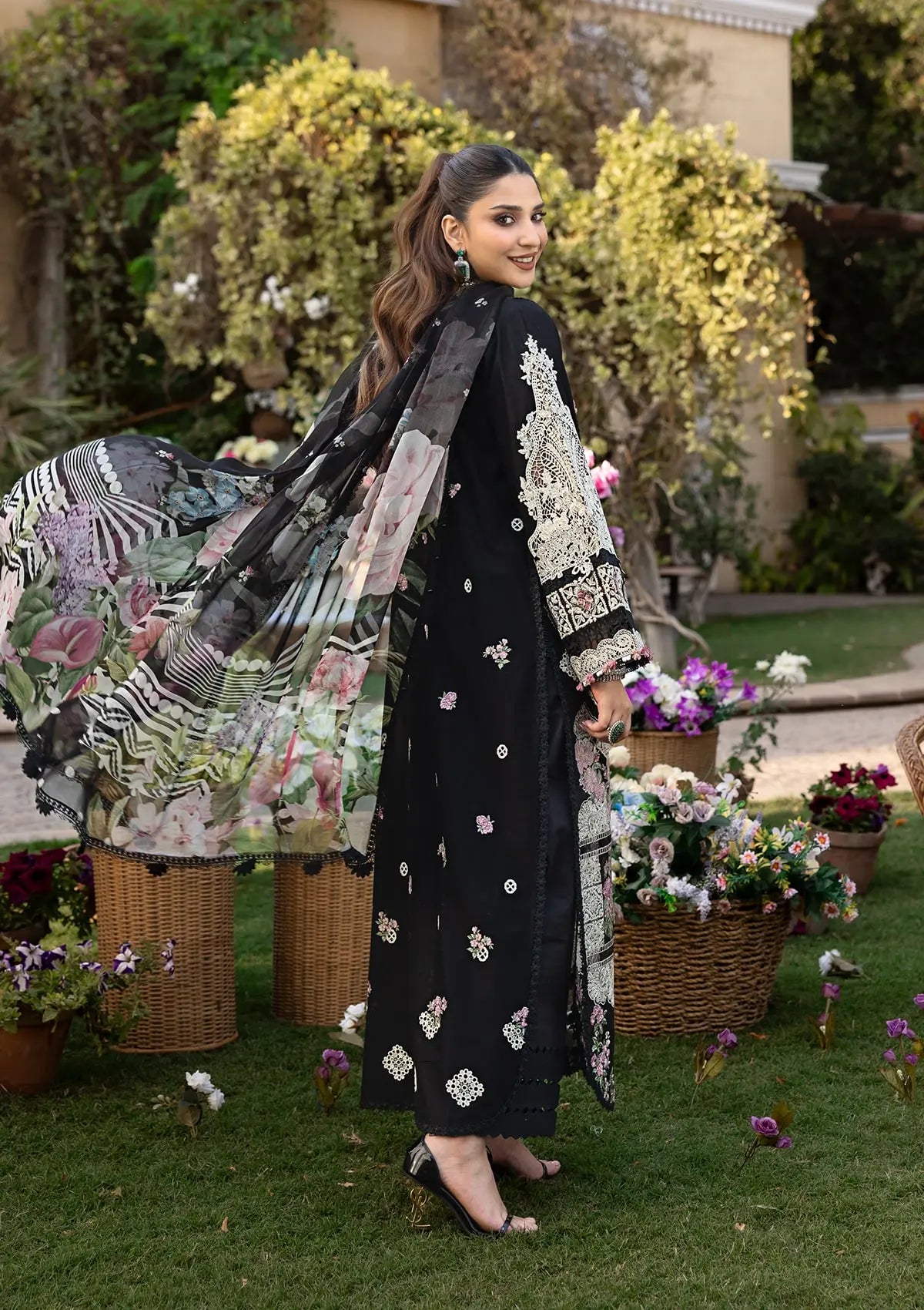ELAF LUXURY LAWN MAHJABEEN UNSTICHED 3PC SUIT | KPA0042